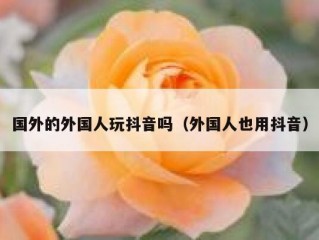 国外的外国人玩抖音吗（外国人也用抖音）