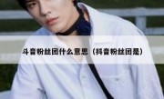 斗音粉丝团什么意思（抖音粉丝团是）