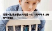 国外域名注册服务网站是什么（国外域名注册哪个便宜）