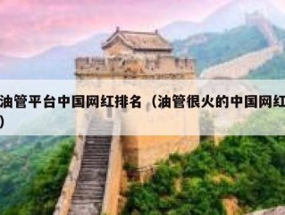 油管平台中国网红排名（油管很火的中国网红）