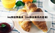 ins粉丝数最高（ins粉丝最高的是谁）