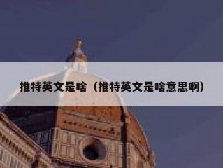 推特英文是啥（推特英文是啥意思啊）