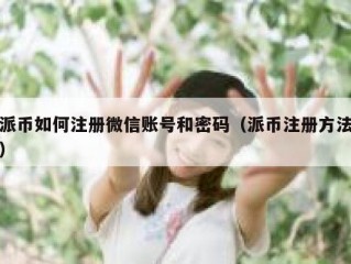 派币如何注册微信账号和密码（派币注册方法）