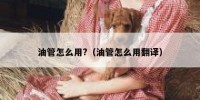 油管怎么用?（油管怎么用翻译）