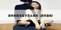 派币的英文名字怎么填写（派币是啥）