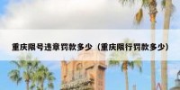 重庆限号违章罚款多少（重庆限行罚款多少）