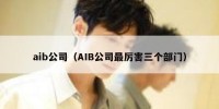aib公司（AIB公司最厉害三个部门）