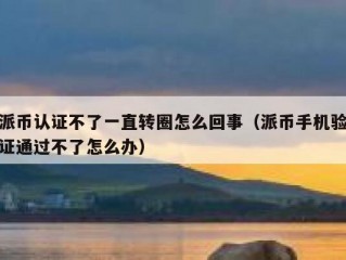 派币认证不了一直转圈怎么回事（派币手机验证通过不了怎么办）