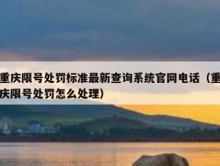重庆限号处罚标准最新查询系统官网电话（重庆限号处罚怎么处理）