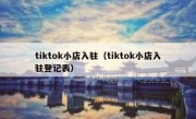 tiktok小店入驻（tiktok小店入驻登记表）