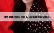国外域名的网址是什么（国外域名网站推荐）
