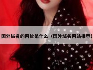 国外域名的网址是什么（国外域名网站推荐）