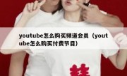 youtube怎么购买频道会员（youtube怎么购买付费节目）