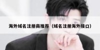 海外域名注册商推荐（域名注册海外接口）