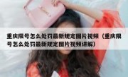 重庆限号怎么处罚最新规定图片视频（重庆限号怎么处罚最新规定图片视频讲解）