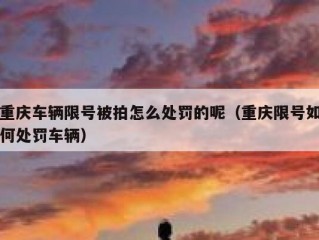 重庆车辆限号被拍怎么处罚的呢（重庆限号如何处罚车辆）