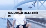 tiktok流量大吗（tiktok限流问题）