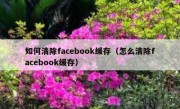 如何清除facebook缓存（怎么清除facebook缓存）