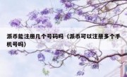 派币能注册几个号码吗（派币可以注册多个手机号吗）