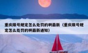 重庆限号规定怎么处罚的啊最新（重庆限号规定怎么处罚的啊最新通知）
