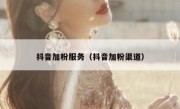 抖音加粉服务（抖音加粉渠道）