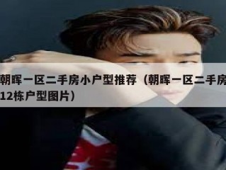 朝晖一区二手房小户型推荐（朝晖一区二手房12栋户型图片）