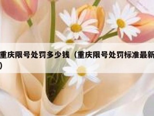 重庆限号处罚多少钱（重庆限号处罚标准最新）