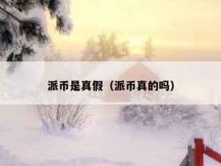 派币是真假（派币真的吗）