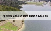 推特用英语怎么写（推特用英语怎么写出来）