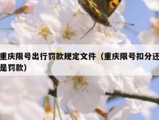 重庆限号出行罚款规定文件（重庆限号扣分还是罚款）