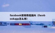 facebook使用教程国内（facebookapp怎么用）