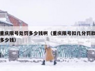 重庆限号处罚多少钱啊（重庆限号扣几分罚款多少钱）