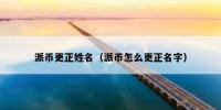 派币更正姓名（派币怎么更正名字）