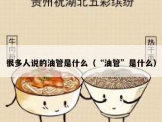 很多人说的油管是什么（“油管”是什么）