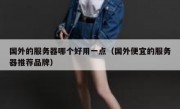 国外的服务器哪个好用一点（国外便宜的服务器推荐品牌）