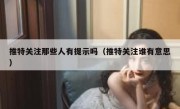 推特关注那些人有提示吗（推特关注谁有意思）