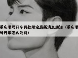 重庆限号开车罚款规定最新消息通知（重庆限号开车怎么处罚）