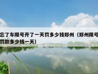 忘了车限号开了一天罚多少钱郑州（郑州限号罚款多少钱一天）