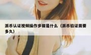 派币认证视频操作步骤是什么（派币验证需要多久）