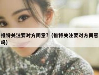 推特关注要对方同意?（推特关注要对方同意吗）