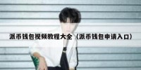派币钱包视频教程大全（派币钱包申请入口）