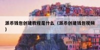 派币钱包创建教程是什么（派币创建钱包视频）