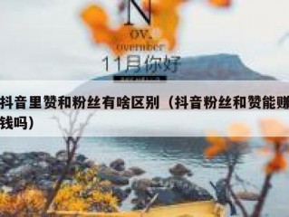 抖音里赞和粉丝有啥区别（抖音粉丝和赞能赚钱吗）