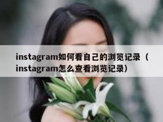 instagram如何看自己的浏览记录（instagram怎么查看浏览记录）