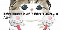 重庆限行前两次免罚吗（重庆限行罚款多少扣几分）