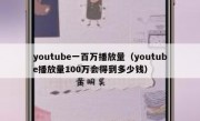 youtube一百万播放量（youtube播放量100万会得到多少钱）