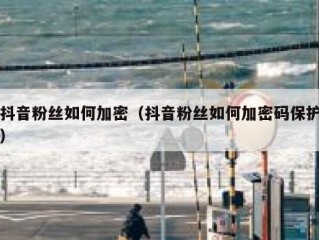 抖音粉丝如何加密（抖音粉丝如何加密码保护）