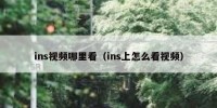 ins视频哪里看（ins上怎么看视频）