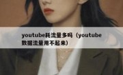 youtube耗流量多吗（youtube数据流量用不起来）