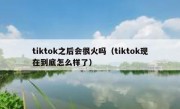 tiktok之后会很火吗（tiktok现在到底怎么样了）